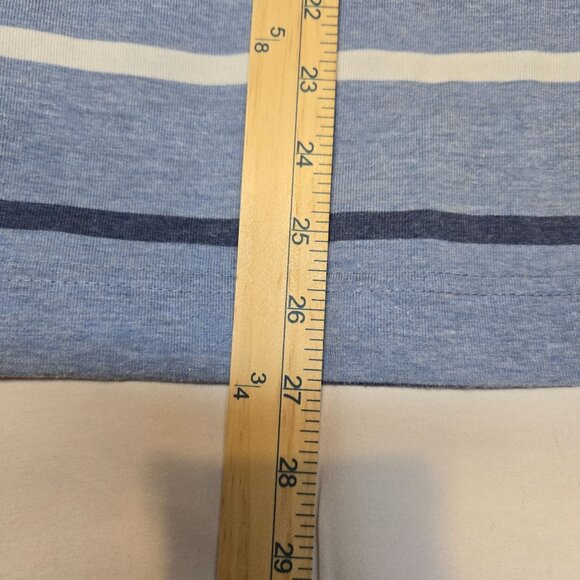 Fahrenheit Rugby Fitted Polo Long Sleeve Shirt SZ M Striped Embroidered Crest - Picture 6 of 7